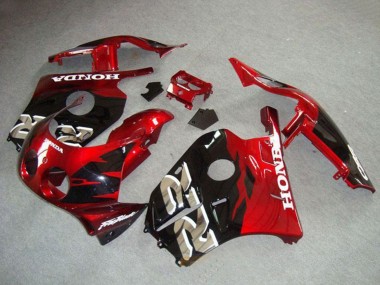 1990-1998 Honda CBR250RR MC22 Motorcycle Fairings - Red Glossy Black Canada