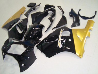 2000-2001 Kawasaki ZX12R Motorcycle Fairings - Glossy Black Gold Canada
