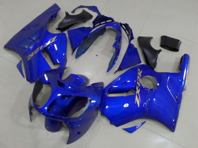 2000-2001 Kawasaki ZX12R Motorcycle Fairings - Blue Gold Decals Canada