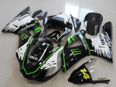 2000-2001 Yamaha YZF R1 Motorcycle Fairings - Glossy Black White Green Monster Canada