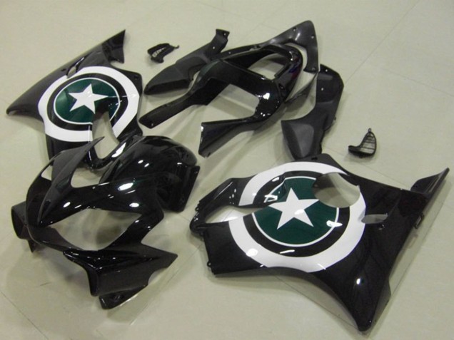 2001-2003 Honda CBR600 F4i Motorcycle Fairings - White Glossy Black Star Canada