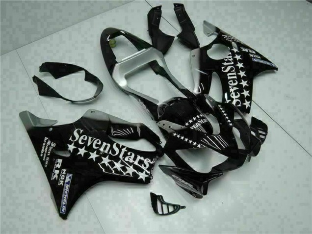 2001-2003 Honda CBR600 F4i Motorcycle Fairings - Glossy Black Silver SevenStars Canada