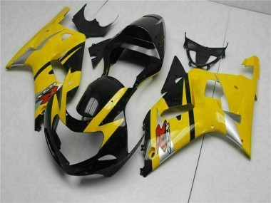 2001-2003 Suzuki GSXR 600/750 Motorcycle Fairings - Yellow Black Canada