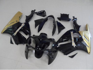 2002-2006 Kawasaki ZX12R Motorcycle Fairing Kits - Glossy Black Gold Canada