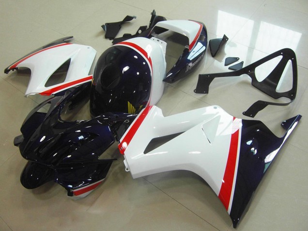 2002-2013 Honda VFR 800 Motorcycle Fairing - White Red Dark Blue Canada