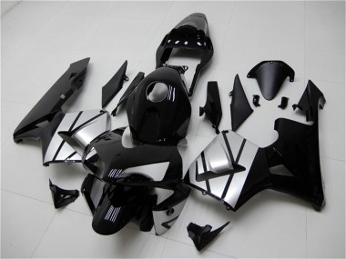 2003-2004 Honda CBR600RR Motorcycle Fairings - Silver Glossy Black Stripe Canada