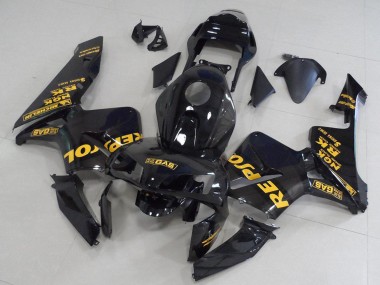 2003-2004 Honda CBR600RR Motorcycle Fairings - Glossy Black Gold Repsol Canada