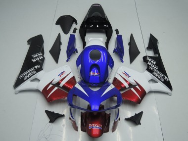 2003-2004 Honda CBR600RR Motorcycle Fairings - White Red Blue Glossy Black HRC Canada