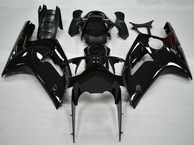 2003-2004 Kawasaki ZX6R Motorcycle Fairing - Glossy Black Canada