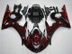 2003-2004 Yamaha YZF R6 Motorcycle Fairing - Glossy Black Red Flame Canada