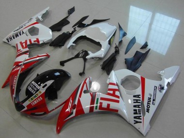 2003-2004 Yamaha YZF R6 Motorcycle Fairings - White Red Fiat Michelin Motul Canada