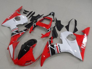 2003-2004 Yamaha YZF R6 Motorcycle Fairing Kits - White Red Glossy Black Canada
