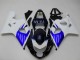 2004-2005 Suzuki GSXR 600/750 Bike Fairings - White Blue Black Canada