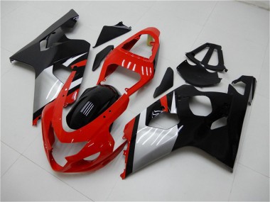 2004-2005 Suzuki GSXR 600/750 Motorcycle Fairings - Red Silver Black Canada