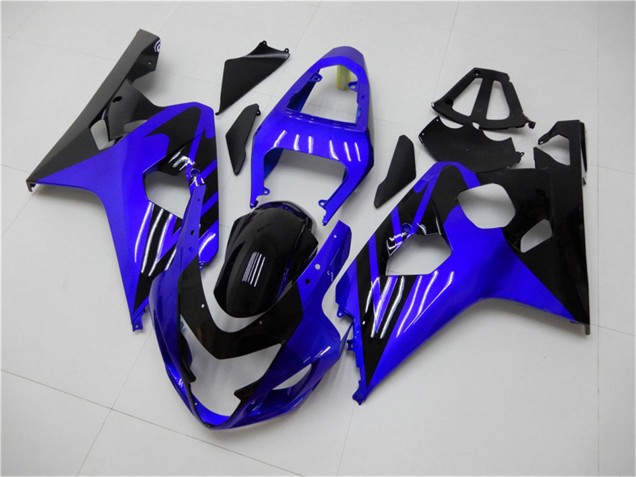 2004-2005 Suzuki GSXR 600/750 Motorcycle Fairings - Blue Glossy Black Canada