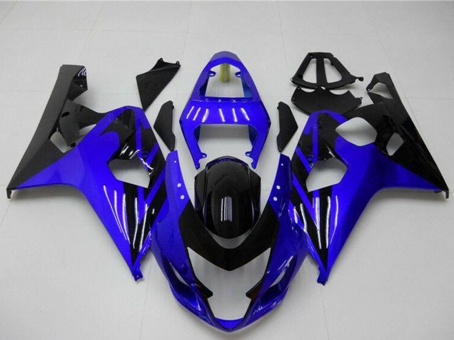 2004-2005 Suzuki GSXR 600/750 Motorcycle Fairings - Blue Glossy Black Canada