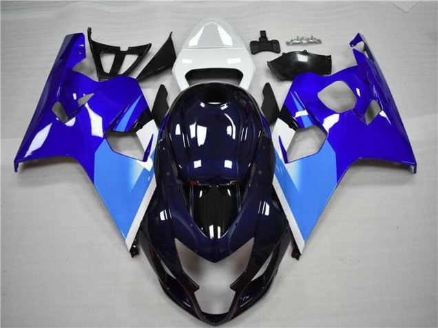 2004-2005 Suzuki GSXR 600/750 Motorcycle Fairing - White Blue Black Canada