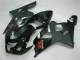 2004-2005 Suzuki GSXR 600/750 Motorcycle Fairings - Glossy Black Matte Black Red Decal Canada