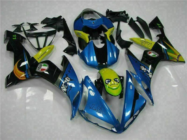 2004-2006 Yamaha YZF R1 Motorcycle Fairings - Blue Yellow Shark Canada