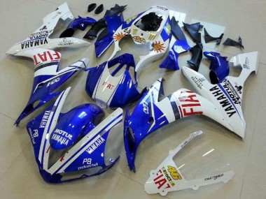 2004-2006 Yamaha YZF R1 Motorcycle Fairings - White Blue Red Fiat Canada