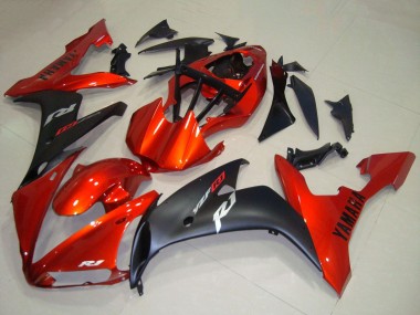 2004-2006 Yamaha YZF R1 Motorcycle Fairings - Red Matte Black Canada