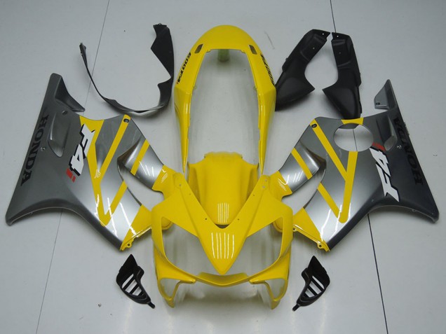 2004-2007 Honda CBR600 F4i Motorcycle Fairings - Yellow Silver Canada