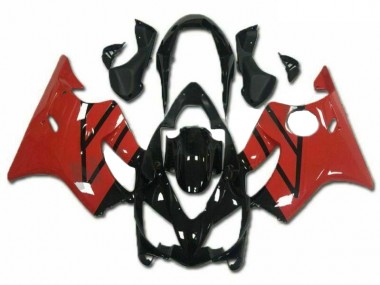 2004-2007 Honda CBR600 F4i Motorcycle Fairings Kits - Red Glossy Black Canada