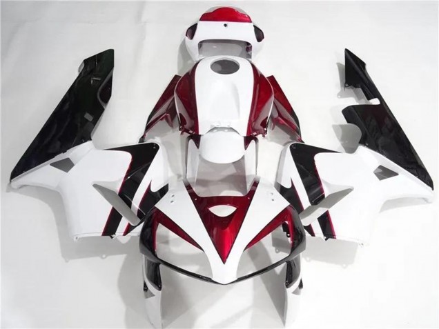 2005-2006 Honda CBR600RR Motorcycle Fairings Kits - White Red Black Canada