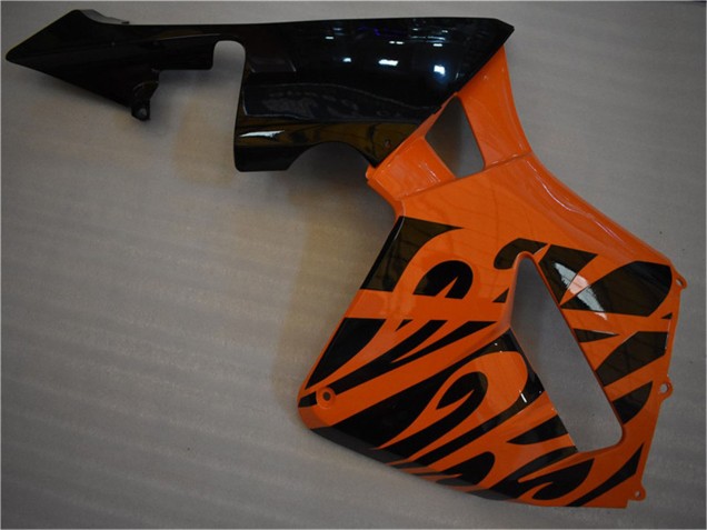 2005-2006 Honda CBR600RR Motorcycle Fairing - Orange Black Flame Canada