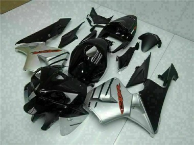 2005-2006 Honda CBR600RR Motorcycle Fairings - Glossy Black Silver Canada