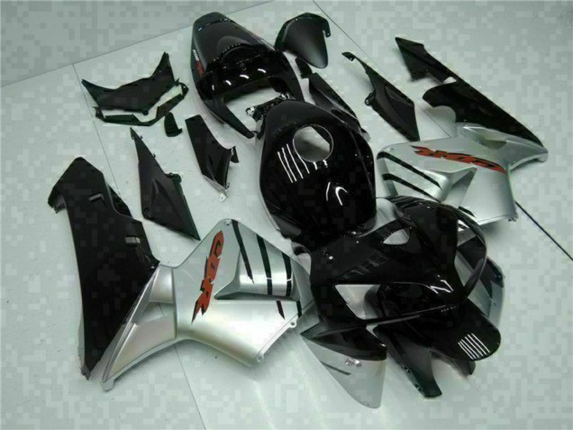 2005-2006 Honda CBR600RR Motorcycle Fairings - Glossy Black Silver Canada