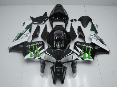 2005-2006 Honda CBR600RR Motorcycle Fairing - Glossy Black White Green Monster Canada