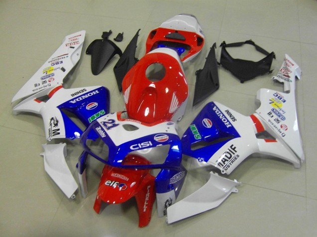 2005-2006 Honda CBR600RR Motorcycle Fairings - White Red Blue Madif Canada