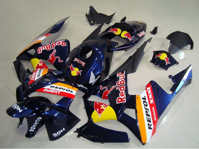 2005-2006 Honda CBR600RR Motorcycle Fairings - Dark Blue Orange Red Bull Repsol Canada
