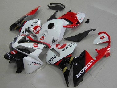 2005-2006 Honda CBR600RR Motorcycle Fairings - White Red Glossy Black Konica Minolta Canada
