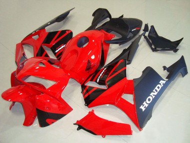 2005-2006 Honda CBR600RR Motorcycle Fairing Kits - Red Black Canada