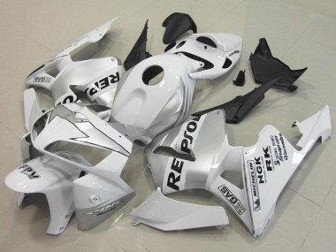 2005-2006 Honda CBR600RR Motorcycle Fairings - White Silver Black Repsol Canada