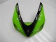 2005-2006 Kawasaki ZX6R Motorcycle Fairings - Green Glossy Black Elf Canada