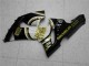 2005-2006 Kawasaki ZX6R Motorcycle Fairings - Glossy Black White Gold Lucky Strike Canada