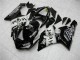 2005-2006 Kawasaki ZX6R Motorcycle Fairings - Glossy Black White West Canada
