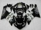 2005-2006 Kawasaki ZX6R Motorcycle Fairings - Glossy Black White West Canada