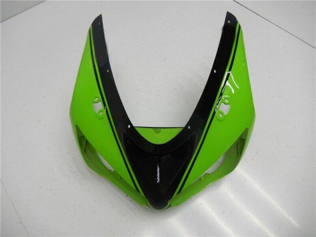 2005-2006 Kawasaki ZX6R Motorcycle Fairing - Green Glossy Black Canada