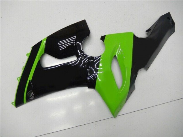 2005-2006 Kawasaki ZX6R Motorcycle Fairing - Green Glossy Black Canada