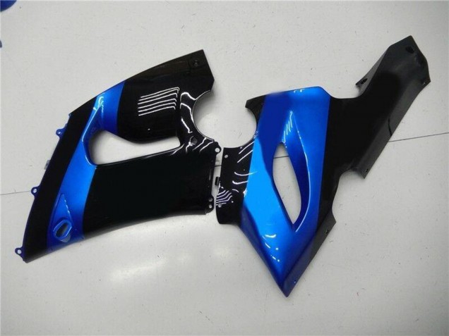 2005-2006 Kawasaki ZX6R Motorcycle Fairing Kits - Blue Glossy Black Canada