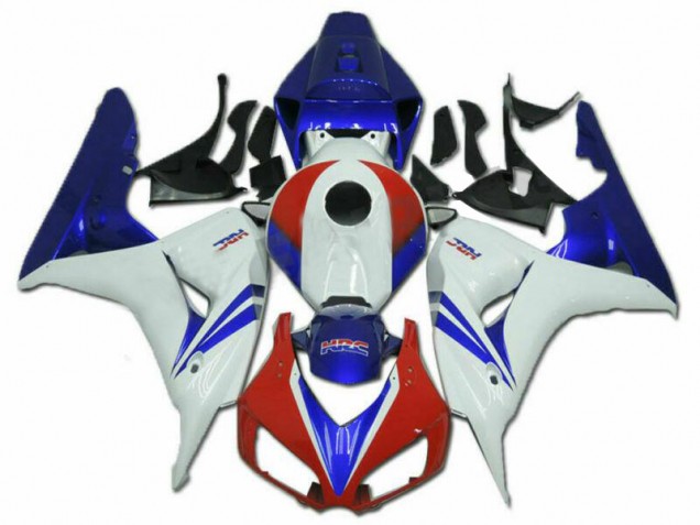 2006-2007 Honda CBR1000RR Motorcycle Fairing Kits - White Red Blue HRC Canada