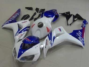 2006-2007 Honda CBR1000RR Motorcycle Fairings - White Blue Red HRC Canada