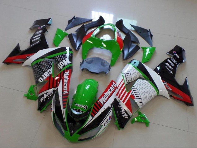 2006-2007 Kawasaki ZX10R Motorcycle Fairings - Green Red White Black Motorad Canada