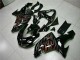 2006-2007 Kawasaki ZX10R Motorcycle Fairing Kits - Glossy Black Red Flame Canada