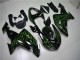 2006-2007 Kawasaki ZX10R Motorcycle Fairings - Glossy Black Green Flame Canada