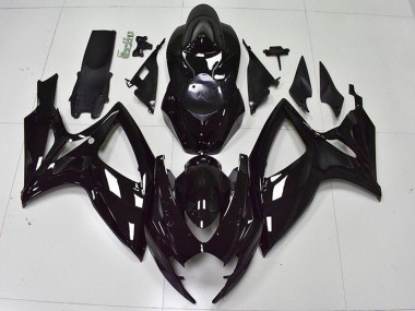 2006-2007 Suzuki GSXR 600/750 Bike Fairings - Glossy Black Canada
